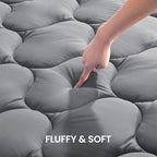 SLEEP ZONE Cooling Mattress Topper Queen, Extra Thick Mattress Pad Cover - Image 2