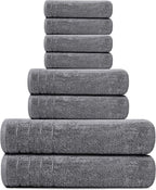 Tens Towels Pack of 8 Towels Set, 2 Extra Large Bath, 2 Hand, 4 Washcloths - Image 5