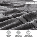 LANE LINEN 100% Cotton 4 Pack Bath Towels Set - Image 7