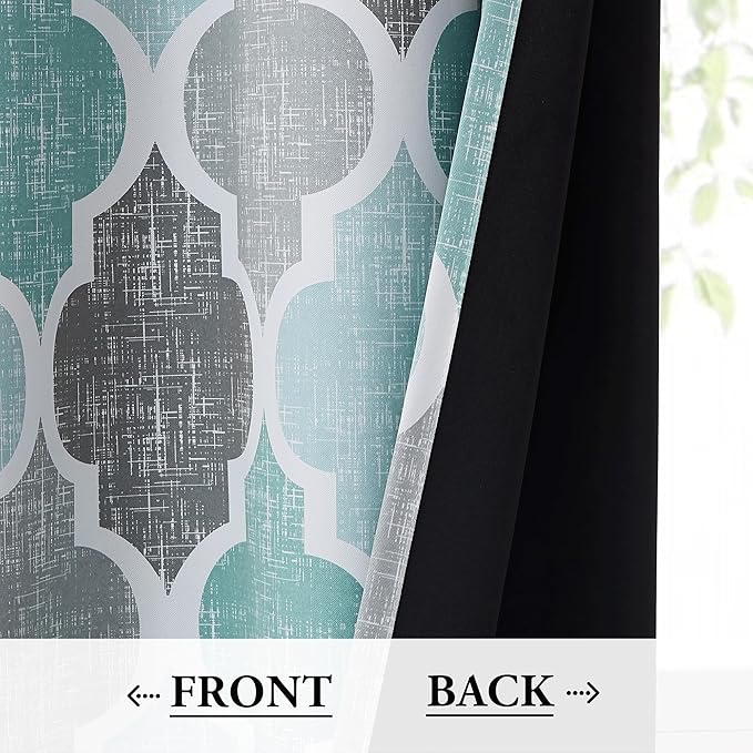 Beauoop 100% Blackout Curtains 45 Inches Long 2 Panels - Image 3