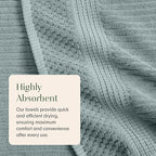 Springtree Home 100% Cotton Bath Towel Set of 4 | Super Soft & Absorbent - Image 5