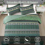 WONGS BEDDING Boho Quilt King Size, Lightweight Microfiber Bed Decor Bedspread - Image 4