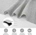 DriftAway Double Layer Linen Blackout Tie Up Curtains Thermal Insulated Fully - Image 5