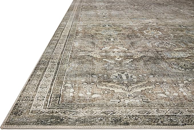 Loloi Layla Collection LAY-13 Antique/Moss 3'-6" x 5'-6" .13" Thick Accent Rug - Image 6