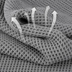 Microfiber Waffle Bath Towels, 4 Pieces, Fast Drying, Lint Free 430 GSM - Image 2
