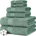 Modern Threads - Spun Loft 6-Piece 100% Combed Cotton Towel Set - Bath Towels by ModernThreads