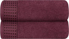 GLAMBURG 100% Cotton 2 Pack Oversized Bath Towel Set 28x55 Inches, Ultra Soft by GLAMBURG