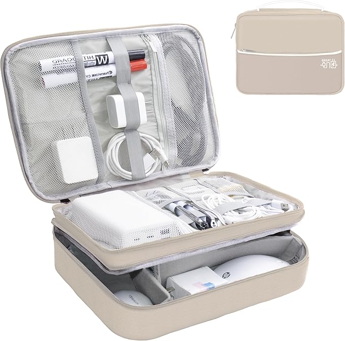 Electronics Organizer, Portable Cable Organizer Bags, Waterproof Electronic by Miavers