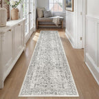 Black Runner Rug 2x10 Hallway Machine Washable Kitchen Vintage Distressed Non - Image 5