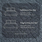 EVERGRACEHOME 100% Cotton Modern Lines Quilt Set Queen Size, Pre-Washed Soft - Image 8