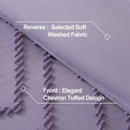 Andency Purple Comforter Set Full Size, Boho Girls Women Lavender Soft Fluffy - Image 5