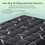 Mattress Pad Full Size, Cooling Pillow Top Mattress Topper, Ultra Soft Viscose - Image 6