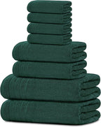 Tens Towels Pack of 8 Towels Set, 2 Extra Large Bath, 2 Hand, 4 Washcloths by TensTowels