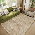 Washable 4x6 Rugs for Living Room, Boho Non-Slip Vintage Distress Small Rugs by Hedwior