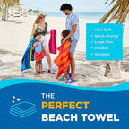 Kaufman - Soft Oversized Beach Towels in Bulk | 29" x 58" Velour Striped Towel - Image 3