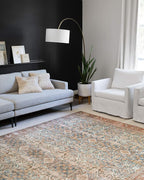 Loloi Layla Collection LAY-04 Ocean/Rust 2'-3" x 3'-9" .13" Thick Accent Rug - Image 3