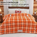 OCTROT Electric Heated Blanket King Size, 90X100 Orange Blanket - Image 2