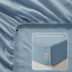LBRO2M 100% Pure Linen Sheet Set Deep Pocket Up to 16" Bed Sheets Sets - Image 2