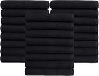 GREEN LIFESTYLE Black Bleach Proof Towels Bulk Sets 100% Cotton 16' X 25' - Image 6