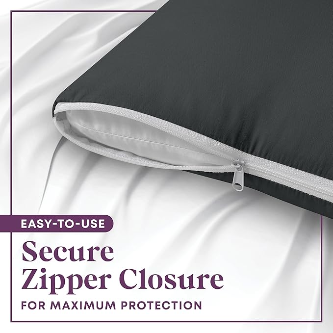 CirclesHome Pillow Protectors 4 Pack Queen Zippered - Image 3
