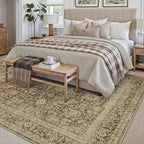 Brown 6x9 Area Rug Non Slip Vintage Living Room Distressed Machine Washable - Image 5