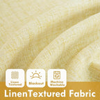 DriftAway Double Layer Linen Blackout Tie Up Curtains Thermal Insulated Fully - Image 5