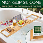 SereneLife Premium Bathtub Tray Caddy, Expandable Bath Tray, Unique House - Image 3