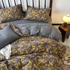 mixinni Vintage Floral Duvet Cover Queen Set - Image 3
