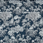 WONGS BEDDING Quilt Set King Size, 3 Pieces Navy Blue Botanical Floral Printed - Image 8
