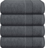 Belizzi Home 4 Pack Bath Towel Set 27x54, 100% Ring Spun Cotton, Ultra Soft by Unknown