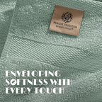 White Classic Green Hand Towels - Image 3