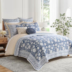Levtex Home Adare Denim Reversible Full/Queen Quilt Set - Image 2