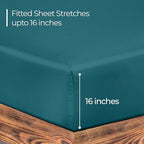 ROYALE LINENS 300 Thread Count 100% Long Staple Combed Cotton Fitted Sheet Full - Image 2