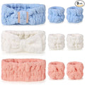DiyJibb 9 Pcs Spa Headband for Washing Face, Skincare Headband and Wristband Set by DiyJibb