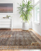 Loloi Layla Collection LAY-09 Cobalt Blue/Spice 2'-3" x 3'-9" .13" Thick Accent by Loloi