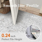 Grey 5x7 Area Rug Washable Vintage Carpet - Image 8