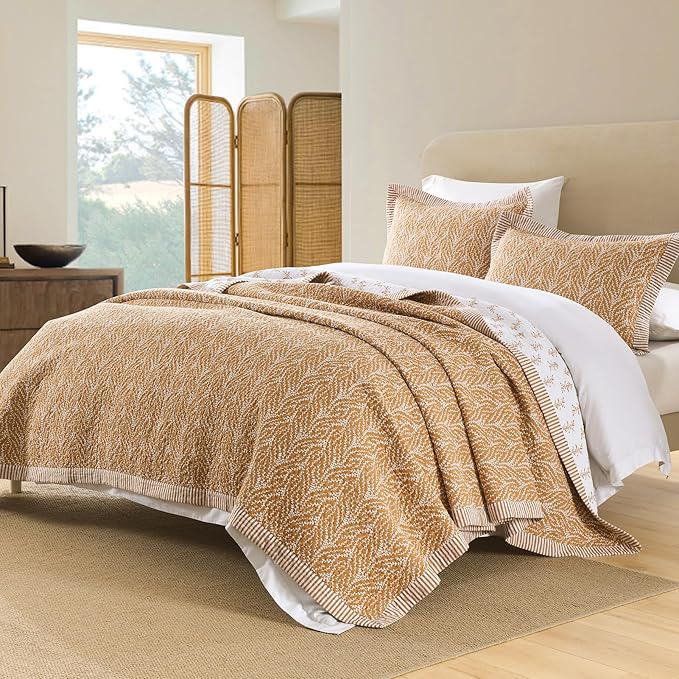 SahSahCasa Quilt Set King Size, 100% Cotton Quilt Bedding Set Bedspread - Image 2