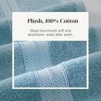 Modern Threads Botanical Vine 6-Piece 100% Cotton Towel Set – Reversible Yarn - Image 5