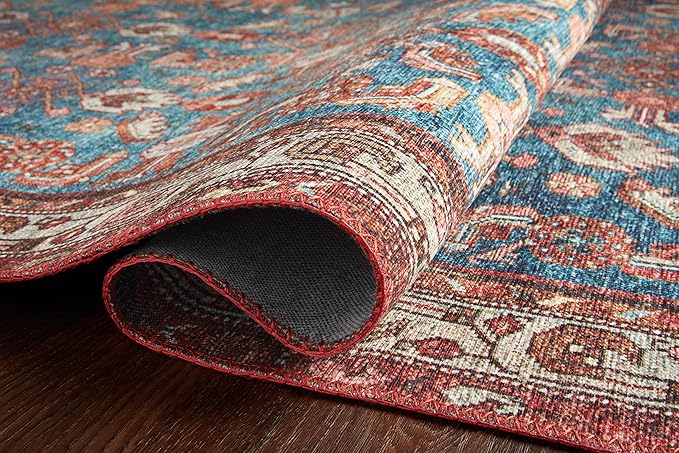 Loloi Layla Collection LAY-10 Marine/Clay 7'-6" x 9'-6" .13" Thick Area Rug - Image 6