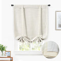 DriftAway Double Layer Linen Blackout Tie Up Curtains Thermal Insulated Fully by DriftAway