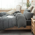 PURE ERA Jersey Knit Duvet Cover Set 100% T-Shirt Heather Cotton Super Soft - Image 2