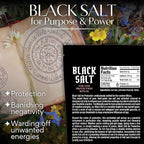 Black Salt for Protection Rituals & Wiccan Spells, Handcrafted Negative Energy - Image 3