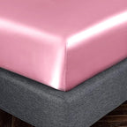 Homiest Pink Satin Fitted Sheet - Image 3