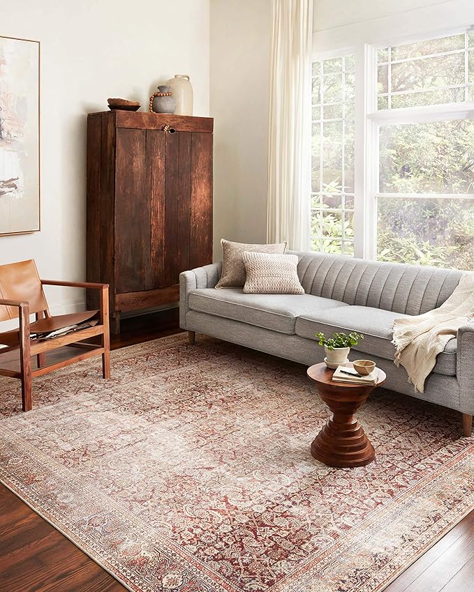 Loloi Layla Collection LAY-11 Cinnamon/Sage 9'-0" x 12'-0" .13" Thick Area Rug - Image 9