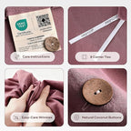 JELLYMONI 100% Washed Cotton Duvet Cover Full – Soft, Breathable Linen-Look - Image 4