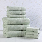 Superior Egyptian Cotton 9-Piece Towel Set, Guest Bath Decor Essentials by SUPERIOR