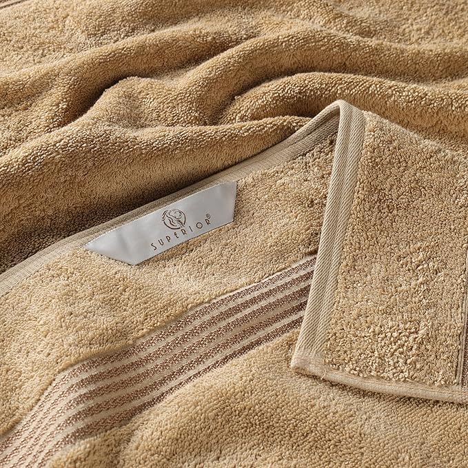 Superior Egyptian Cotton 8-Piece Towel Set, Guest Bath Decor Essentials - Image 5