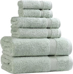 Superior Egyptian Cotton 6-Piece Towel Set, Bathroom Essentials, Towels by SUPERIOR