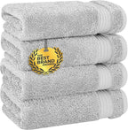 Cotton Paradise Hand Towels for Bathroom, 100% Cotton Turkish 4 Piece Hand by UNITEDHOMETEXTILE