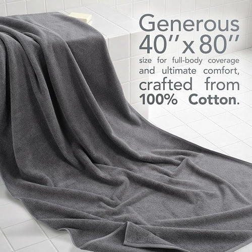 American Soft Linen 100% Cotton 600 GSM Turkish 40x80 Oversized Bath Towel Sheet - Image 2